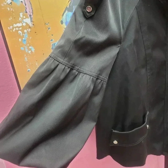 Vintage Cache Nylon Puffy Sleeve High Neck Jacket - Picture 6 of 9